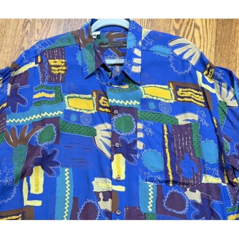 Vintage Haupt Mens Button Down Shirt XL 43/17 Germany Fine Art Print Viscose